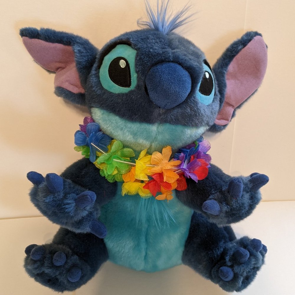 Vintage DISNEY STORE 14" Stitch As Blue Dog Plush
